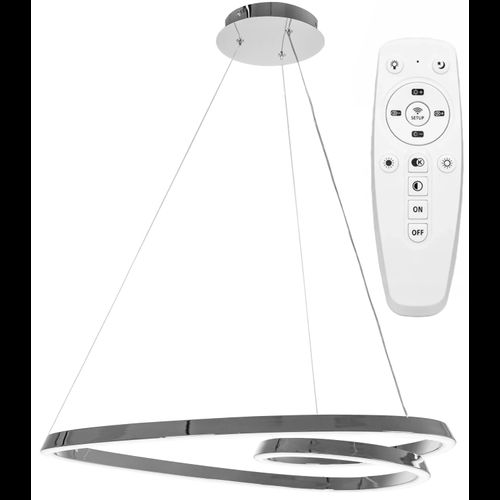 Lampa Sufitowa Wisząca Ring Nowoczesna LED + Pilot APP7798-cp Chrome